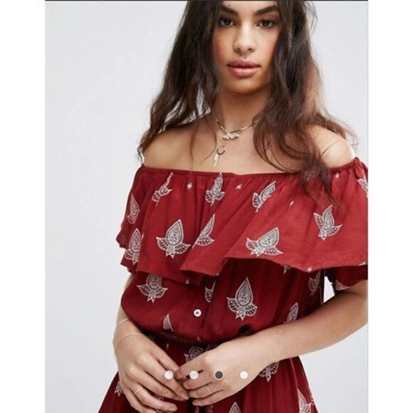 Faithfull Paisley Print Bardot Romper 2 - Picture 12 of 15